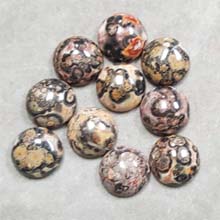 12MM ROUND CABOCHON LEOPARD SKIN(10PCS/BAG)